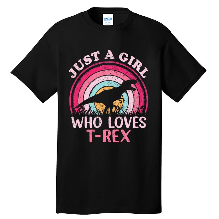 Vintage Retro Dinosaur Just A Girl Who Loves Tall T-Shirt