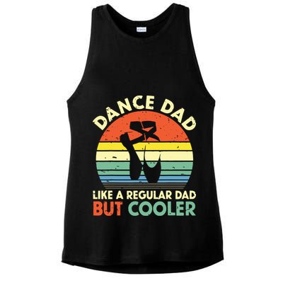 Vintage Retro Dance Dad Like A Regular Dad But Cooler Daddy Ladies PosiCharge Tri-Blend Wicking Tank