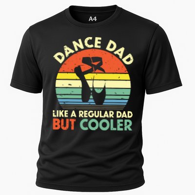 Vintage Retro Dance Dad Like A Regular Dad But Cooler Daddy Performance Shirt
