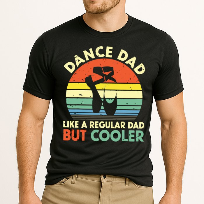Vintage Retro Dance Dad Like A Regular Dad But Cooler Daddy Performance Shirt