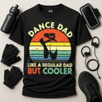 Vintage Retro Dance Dad Like A Regular Dad But Cooler Daddy Performance Shirt