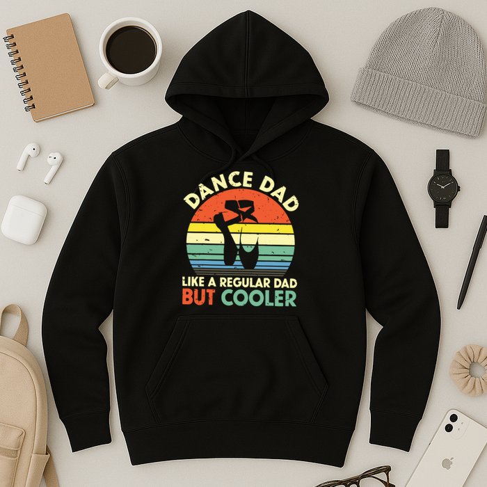Vintage Retro Dance Dad Like A Regular Dad But Cooler Daddy Hoodie
