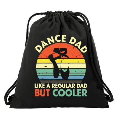 Vintage Retro Dance Dad Like A Regular Dad But Cooler Daddy Drawstring Bag