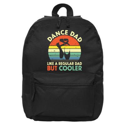 Vintage Retro Dance Dad Like A Regular Dad But Cooler Daddy 16 in Basic Backpack