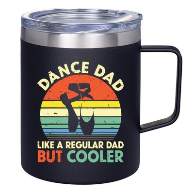 Vintage Retro Dance Dad Like A Regular Dad But Cooler Daddy 12oz Stainless Steel Coffee Mug