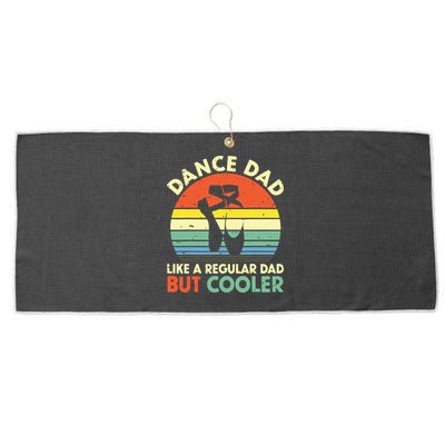 Vintage Retro Dance Dad Like A Regular Dad But Cooler Daddy Large Microfiber Waffle Golf Towel