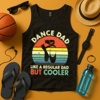 Vintage Retro Dance Dad Like A Regular Dad But Cooler Daddy Tank Top