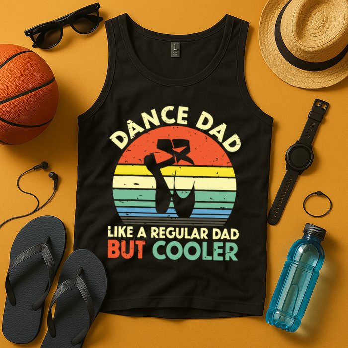 Vintage Retro Dance Dad Like A Regular Dad But Cooler Daddy Tank Top