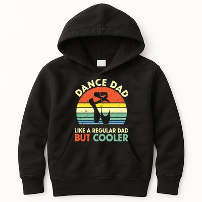 Vintage Retro Dance Dad Like A Regular Dad But Cooler Daddy Kids Hoodie