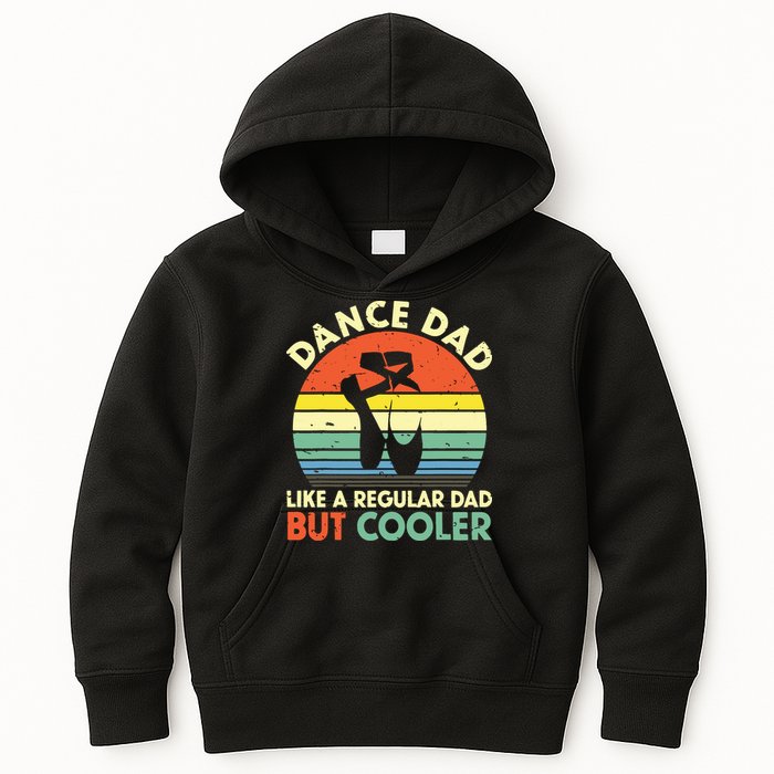 Vintage Retro Dance Dad Like A Regular Dad But Cooler Daddy Kids Hoodie
