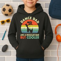 Vintage Retro Dance Dad Like A Regular Dad But Cooler Daddy Kids Hoodie