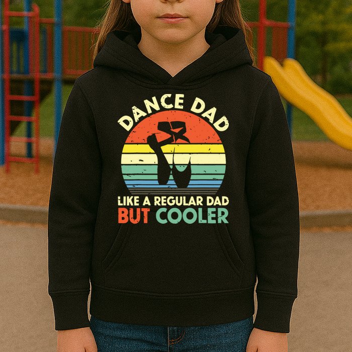 Vintage Retro Dance Dad Like A Regular Dad But Cooler Daddy Kids Hoodie