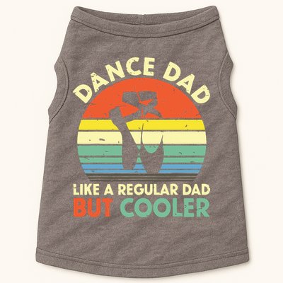 Vintage Retro Dance Dad Like A Regular Dad But Cooler Daddy Doggie Tank
