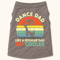 Vintage Retro Dance Dad Like A Regular Dad But Cooler Daddy Doggie Tank