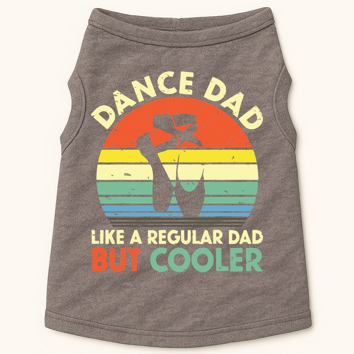 Vintage Retro Dance Dad Like A Regular Dad But Cooler Daddy Doggie Tank