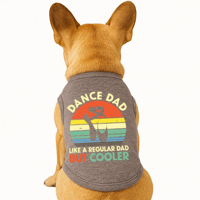 Vintage Retro Dance Dad Like A Regular Dad But Cooler Daddy Doggie Tank