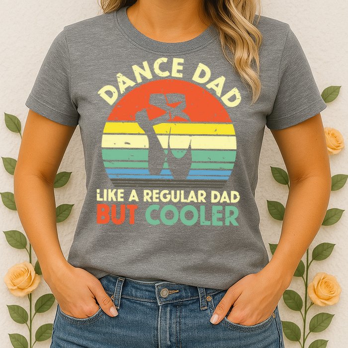Vintage Retro Dance Dad Like A Regular Dad But Cooler Daddy Womens T-Shirt