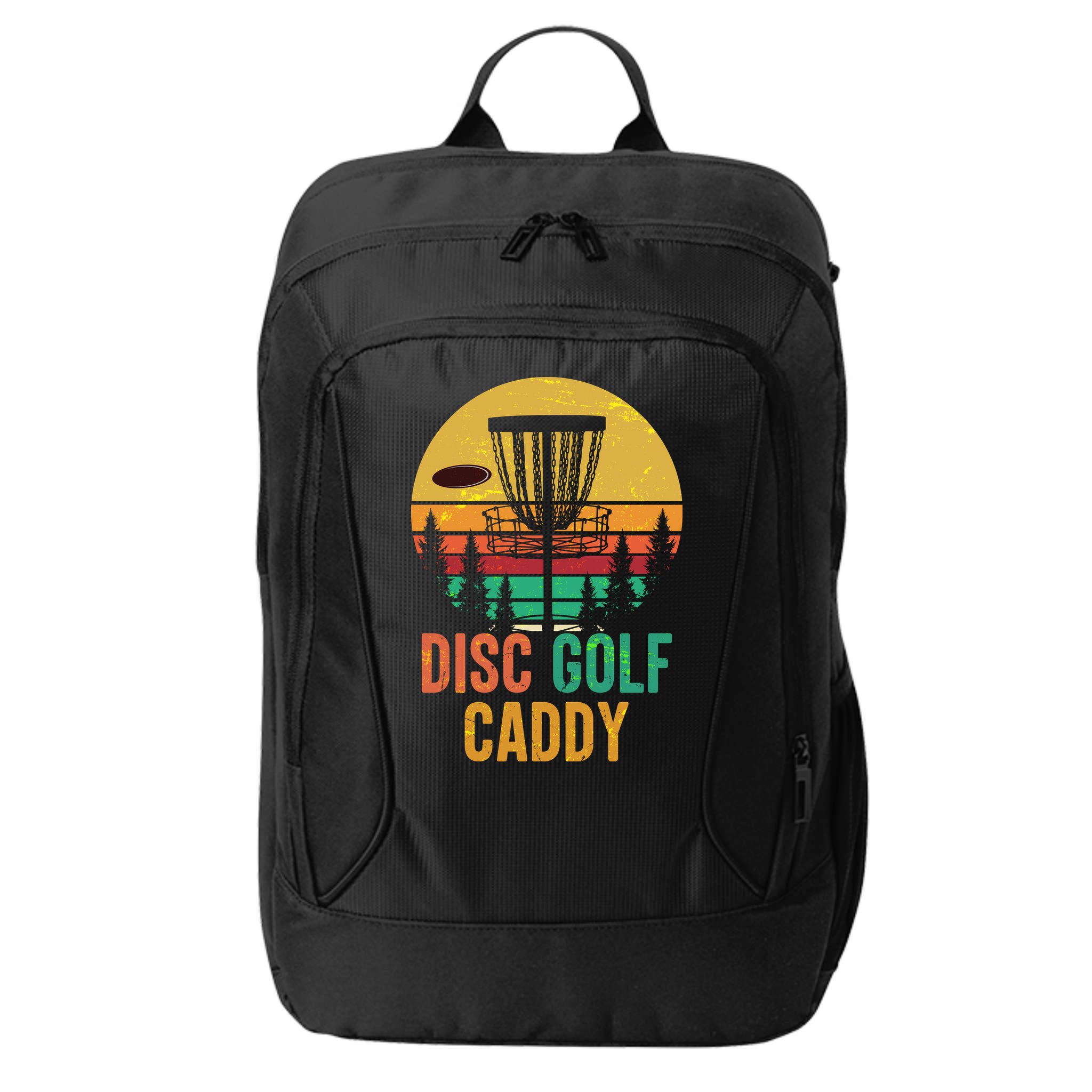 Vintage Retro Disc Golf Caddy City Backpack