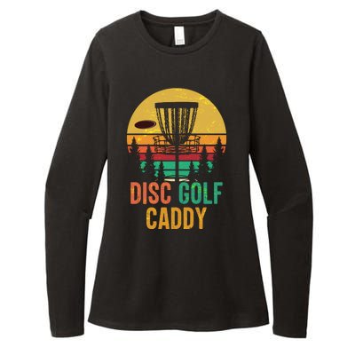 Vintage Retro Disc Golf Caddy Womens CVC Long Sleeve Shirt