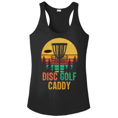 Vintage Retro Disc Golf Caddy Ladies PosiCharge Competitor Racerback Tank