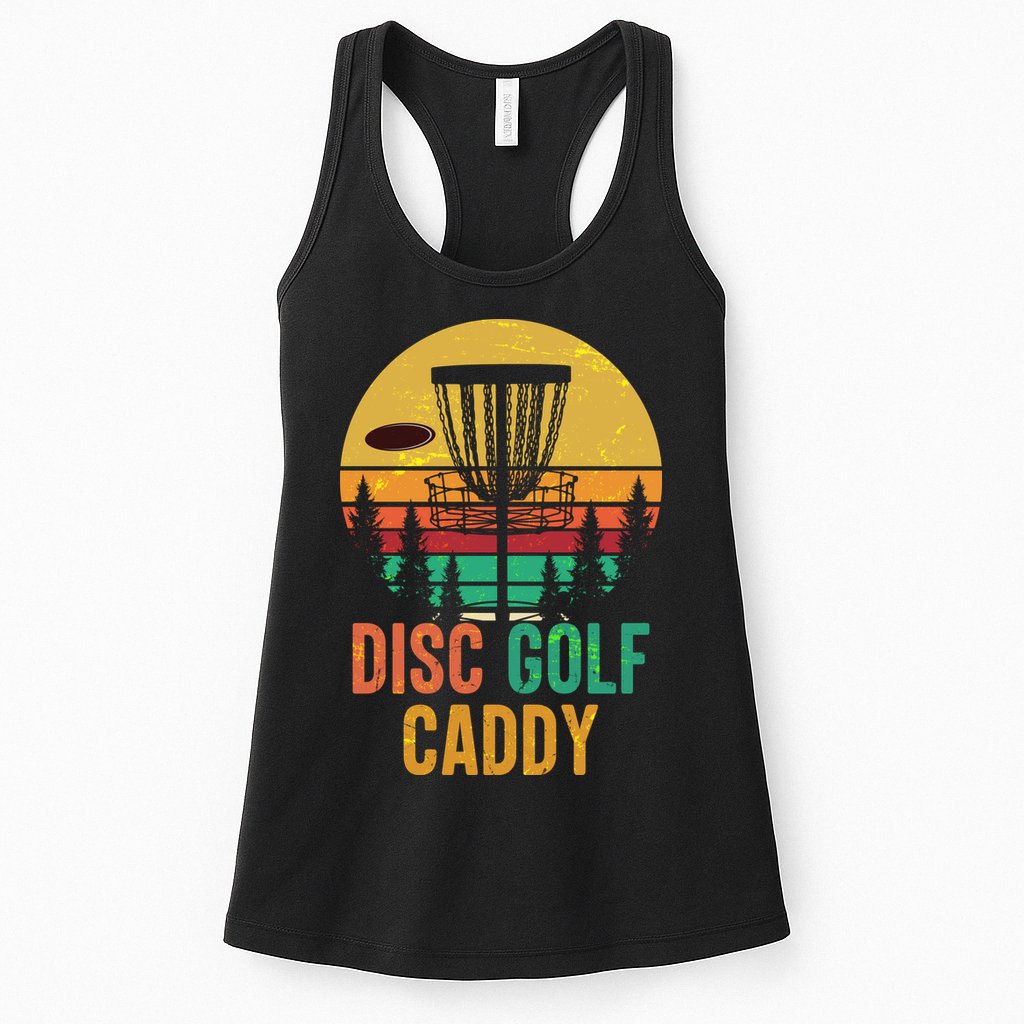 Vintage Retro Disc Golf Caddy Womens Tank Top