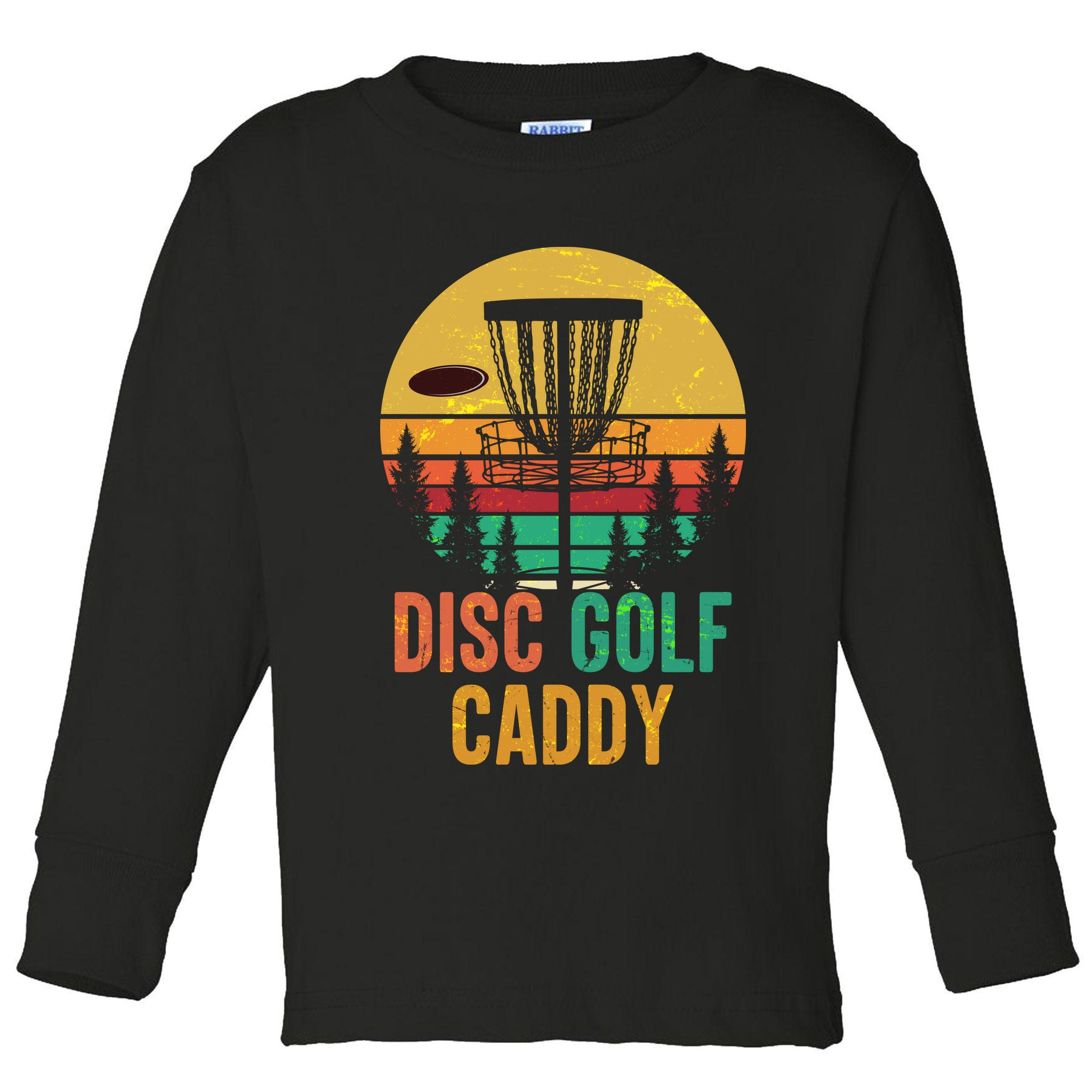 Vintage Retro Disc Golf Caddy Toddler Long Sleeve Shirt