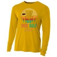 Vintage Retro Disc Golf Caddy Cooling Performance Long Sleeve Crew