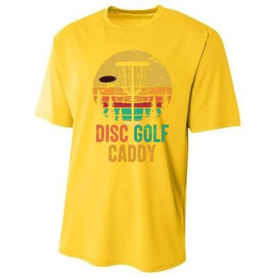 Vintage Retro Disc Golf Caddy Performance Sprint T-Shirt