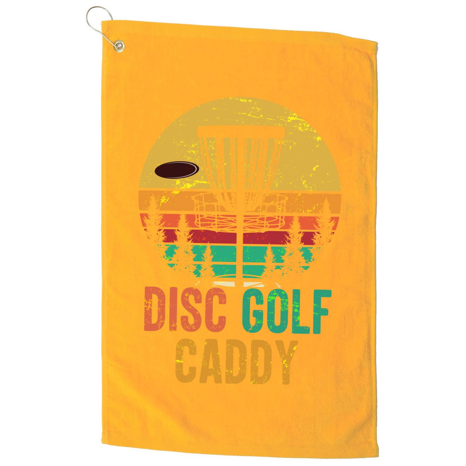 Vintage Retro Disc Golf Caddy Golf Towel