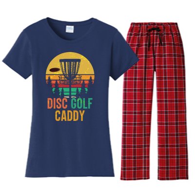 Vintage Retro Disc Golf Caddy Women's Flannel Pajama Set