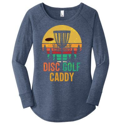 Vintage Retro Disc Golf Caddy Women's Perfect Tri Tunic Long Sleeve Shirt