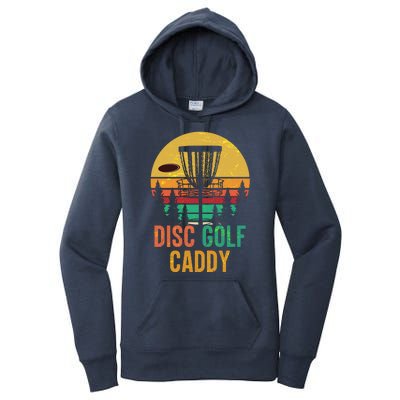 Vintage Retro Disc Golf Caddy Women's Pullover Hoodie