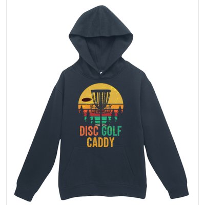 Vintage Retro Disc Golf Caddy Urban Pullover Hoodie