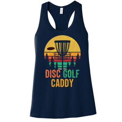 Vintage Retro Disc Golf Caddy Women's Racerback Tank