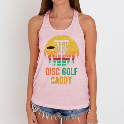 Vintage Retro Disc Golf Caddy Women's Knotted Racerback Tank