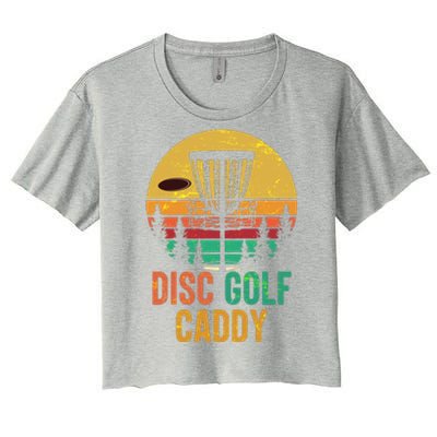 Vintage Retro Disc Golf Caddy Women's Crop Top Tee