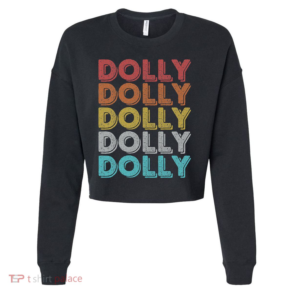 Vintage Retro Dolly Cropped Pullover Crew