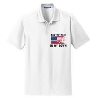 Vintage Retro Dont Try That In My Town American Flag Dry Zone Grid Polo