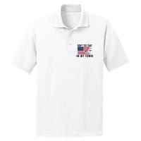 Vintage Retro Dont Try That In My Town American Flag PosiCharge RacerMesh Polo