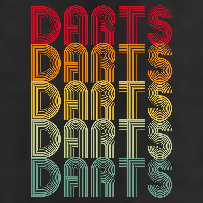 Vintage Retro Darts Garment-Dyed Heavyweight T-Shirt