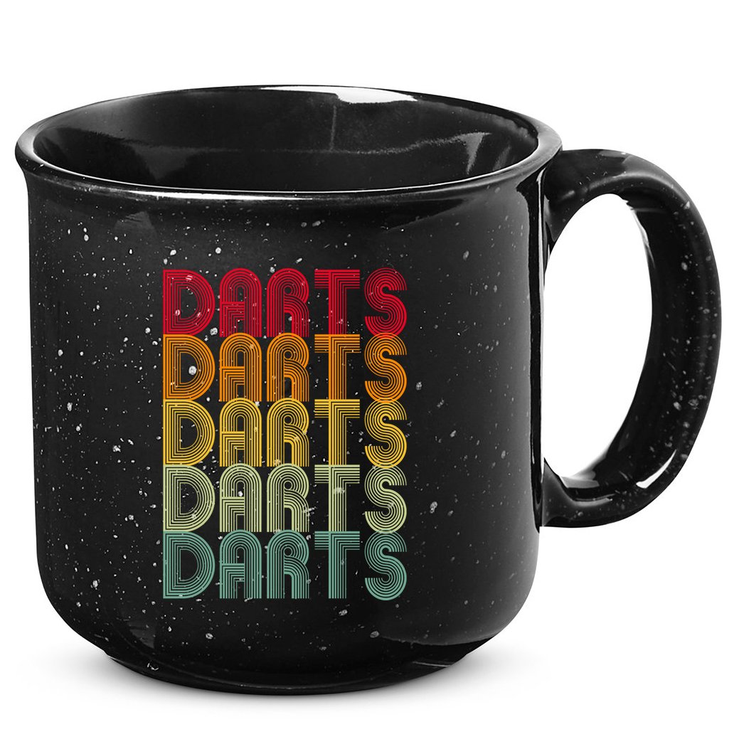 Vintage Retro Darts 15oz Campfire Ceramic Mug