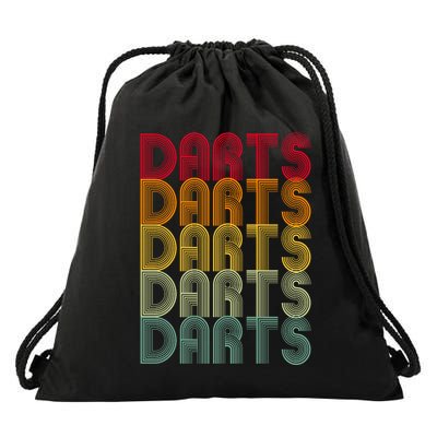 Vintage Retro Darts Drawstring Bag