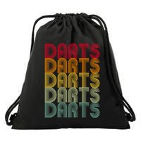 Vintage Retro Darts Drawstring Bag
