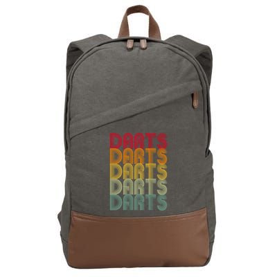 Vintage Retro Darts Cotton Canvas Backpack