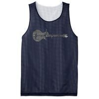 Vintage Retro Distressed Heartbeat Guitar Music Lover Gift Mesh Reversible Basketball Jersey Tank