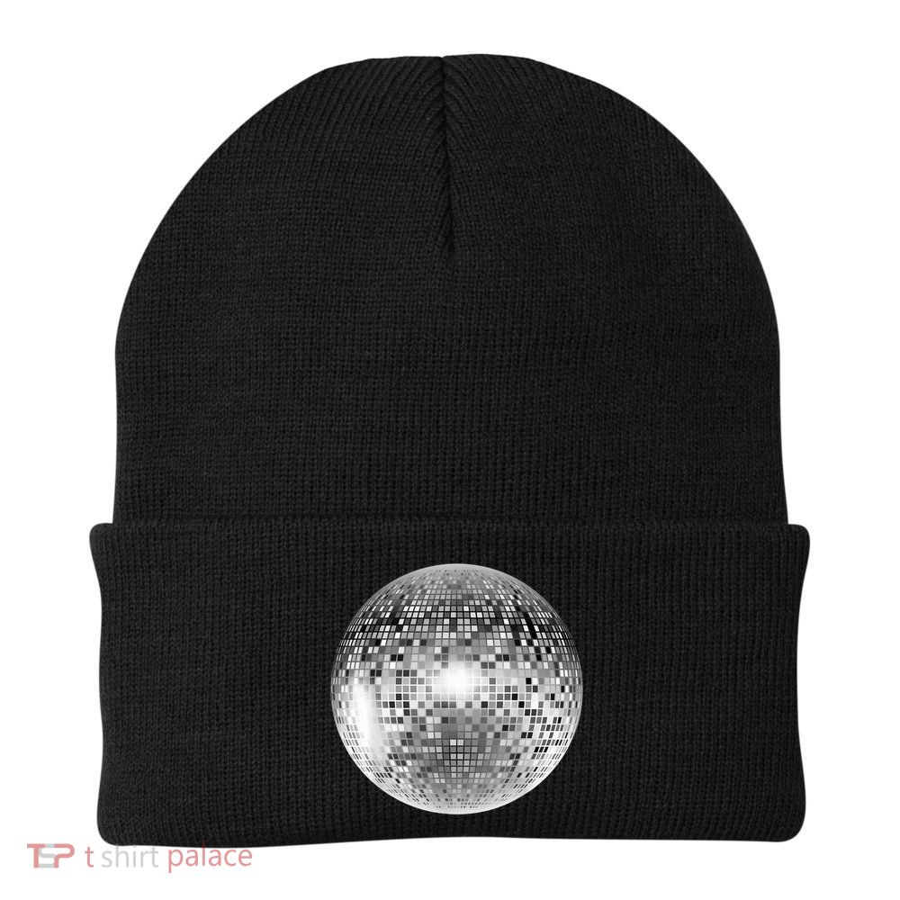 Vintage Retro Disco Ball Retro 1980s DJ Beanie