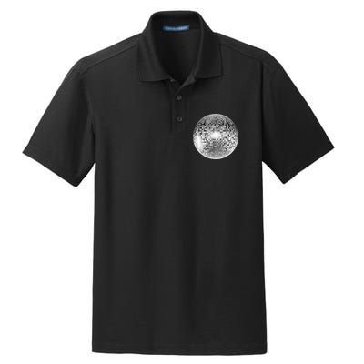 Vintage Retro Disco Ball Retro 1980s DJ Dry Zone Grid Polo