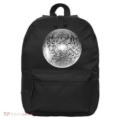 Vintage Retro Disco Ball Retro 1980s DJ 16 in Basic Backpack