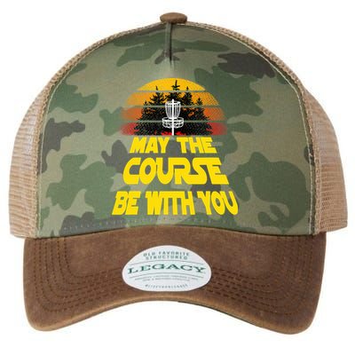Vintage Retro Disc Golf May The Course Be With You Legacy Tie Dye Trucker Hat