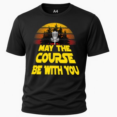 Vintage Retro Disc Golf May The Course Be With You Performance Shirt